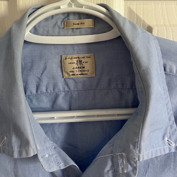 Jcrew slim blue 2 ply cotton shirt - Picture 2 of 3